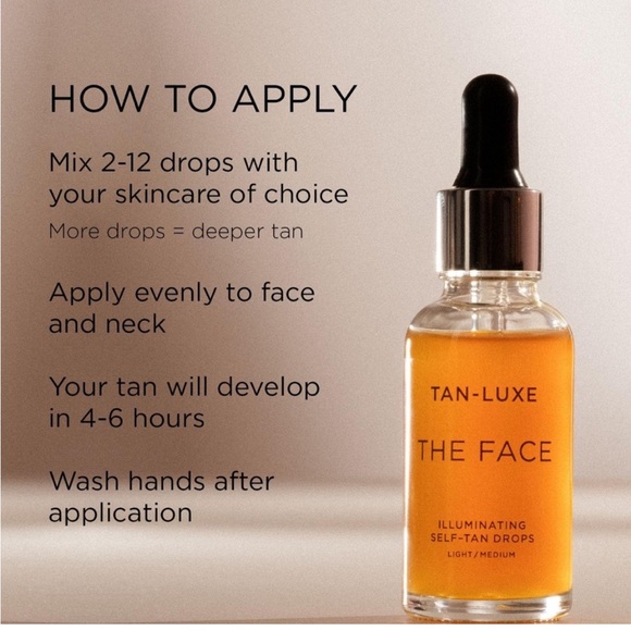 TAN-LUXE The Face - Illuminating Self-Tan Drops Medium/Dark - Picture 4 of 10